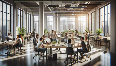 Business People Meeting Corporate Teamwork Diversity Brainstorming Working Office Concept