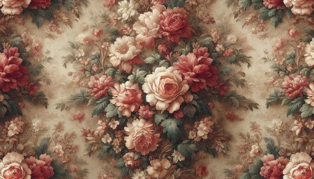 Vintage floral wallpaper background. Retro floral wallpaper. Vintage floral wallpaper
