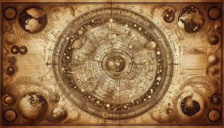 Vintage map background. Elements of this image furnished by NASA.
