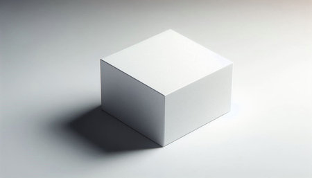 White box on a white background. 3d rendering, mock up