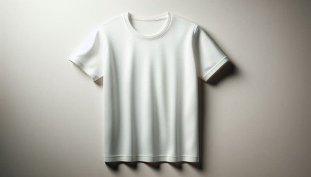 Blank white t-shirt on gray background. Mock up for design