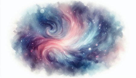 Watercolor abstract galaxy background. Hand drawn watercolor illustration for your design