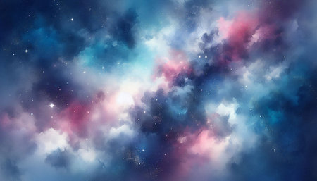 Space background with nebula and stars. Colorful abstract background.