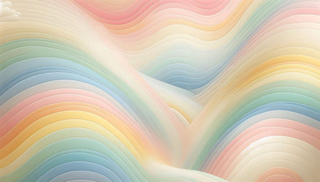 abstract colorful background with smooth wavy lines in pastel colors