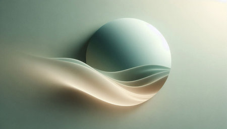 3d rendering of abstract wavy background. Beautiful wavy shape.