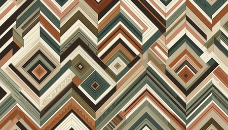 Seamless pattern with multicolored chevron. Vector image.
