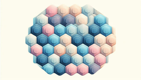 Abstract background with hexagons. Vector illustration. Eps 10 file.