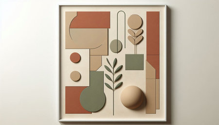 Modern art collage. Contemporary art collage. Abstract composition with geometric shapes.