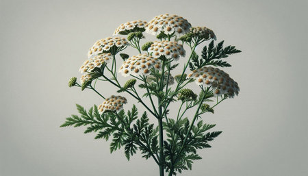Achillea millefolium, commonly known as common yarrow, is a species of flowering plant in the family...