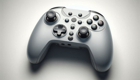 Video game controller on a white background. 3d render illustration.