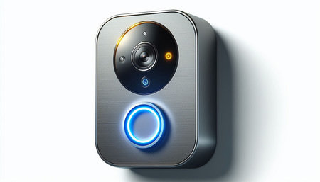 Highly rendering of a stereo speaker on white background with blue light