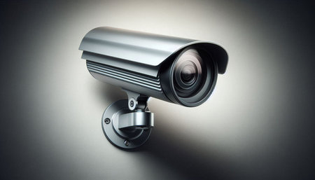 CCTV security camera or surveillance camera on the wall. 3d illustration