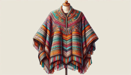 Ethnic boho style shawl on a mannequin