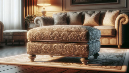 Luxury living room with sofa and armchair. 3d render
