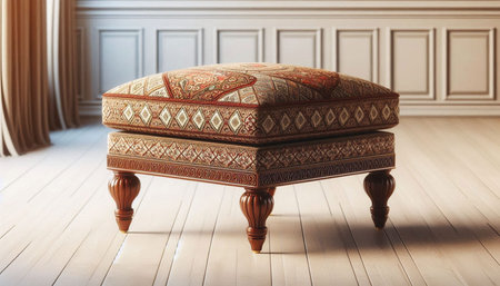 Antique sofa in classic interior. 3D render. Vintage furnitureの写真素材