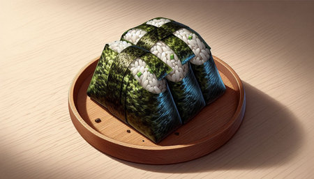 3D Illustration of a Japanese Cuisine - Sushi Roll