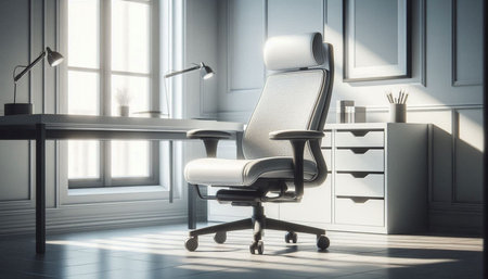 Modern office interior with armchair. 3d rendering mock up toned imageの写真素材