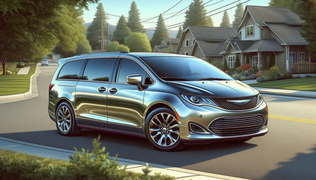 3D rendering of a brand-less generic SUV car in the street
