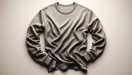 Blank sweatshirt mockup on white background. 3d rendering