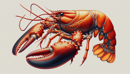 Lobster illustration isolated on a white background. 3d renderingの写真素材