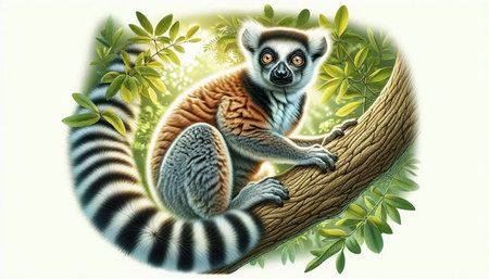 The ring-tailed lemur (Lemur catta)