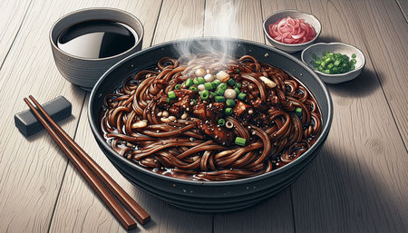 jajangmyeon or jajangmyeon is a Korean food