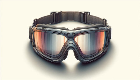 Ski goggles isolated on a white background. 3d illustration.