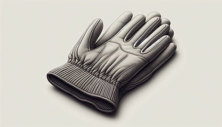 Leather gloves isolated on a white background. 3d illustration.