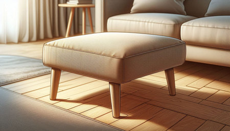 Modern living room interior with sofa and coffee table. 3d render