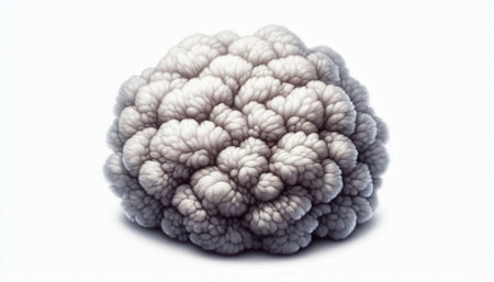 3d rendering of a cloud of smoke isolated on white background.