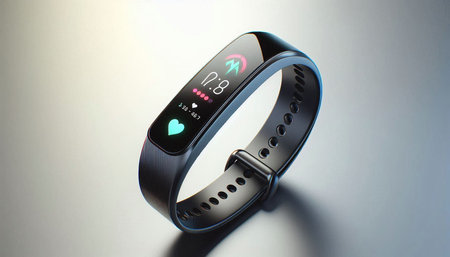 Smart watch with heart rate monitor on a white background. The concept of healthy lifestyle.