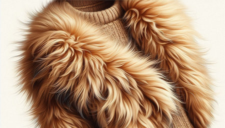 Fur coat on a mannequin isolated on a white background