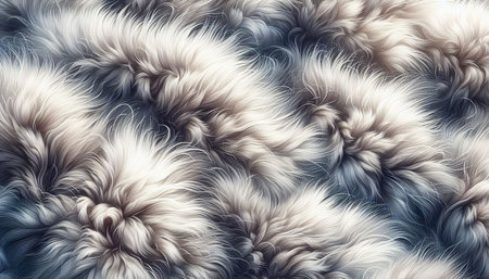 Seamless faux fur texture. 3d rendering, 3d illustration.
