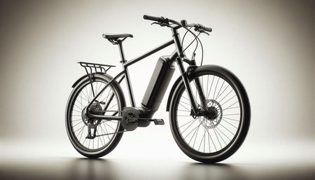 3d rendering of a bicycle isolated on a white background with shadow
