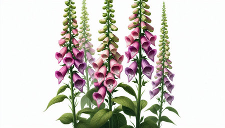 Digitalis purpurea, foxglove, common foxglove, digitalis purpurea, common foxglove, common foxglove, or common foxglove.の写真素材