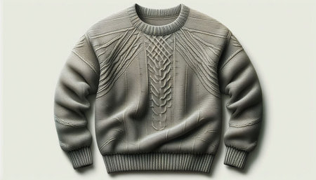 Illustration of a men's sweater with a pattern on a white background