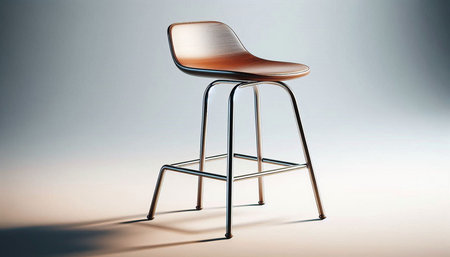 Modern chair on a light background. 3d rendering. Computer digital drawing.の写真素材