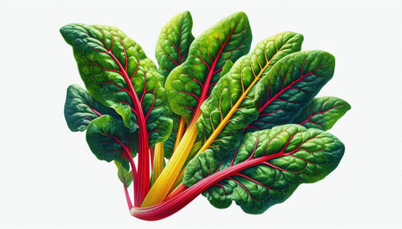 Swiss chard isolated on a white background. Vector illustration.の写真素材