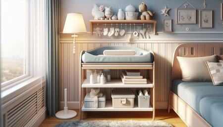 3d rendering of a childrens bedroom interior with a bed.の写真素材