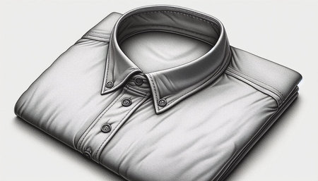 Men's shirt on a white background. 3d rendering. Computer digital drawing.