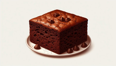 Chocolate cake with nuts on a white background. 3d rendering