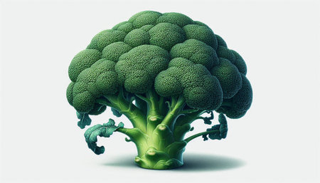 Broccoli isolated on a white background. 3d render illustration.