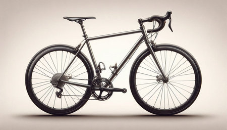 Bicycle isolated on a white background. 3d render illustration.