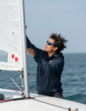 Yacht racing on the sea. Yachting, sailing regatta.