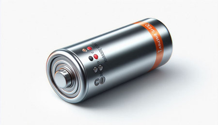 battery isolated on a white background. 3d render illustration.