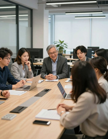 Group of business people working together in the office. Business concept.
