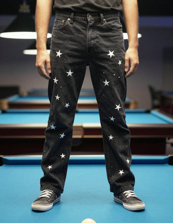 young pro billiard player finding best solution at billard or snooker pool sport  game