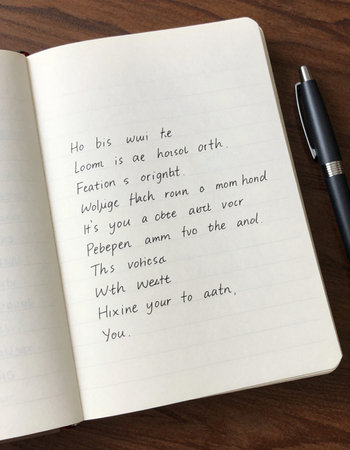 Notebook and pen on a wooden table with a list of important things.の写真素材