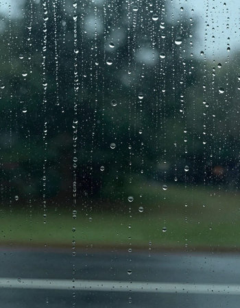 raindrops on the window glass, rain drops on the glass, natural backgroundの写真素材