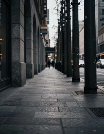 A view of a street in the city of Philadelphia, Pennsylvania.